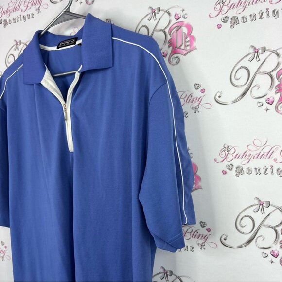 Mike weir shirt collared golf preppy Men's Classic Blue Polo Shirt - Picture 3 of 8